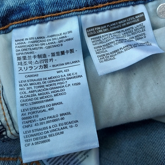 LEVI’S Wedgie Straight Denim Jeans 27 Button Fly Medium Wash High Rise - Picture 13 of 14